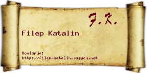 Filep Katalin névjegykártya