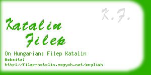 katalin filep business card